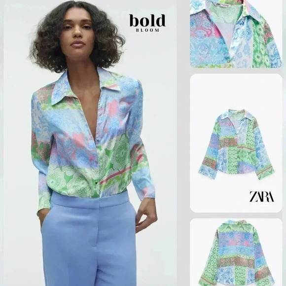 Zara Tops - NWT ZARA COLORFUL BLOUSE